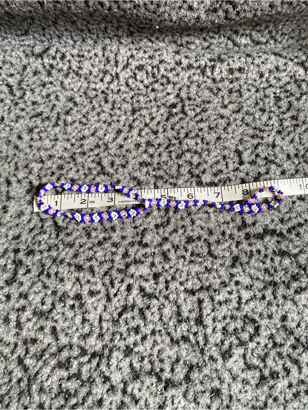 Beaded Blue and White Women's Anklet/ toe ring combo